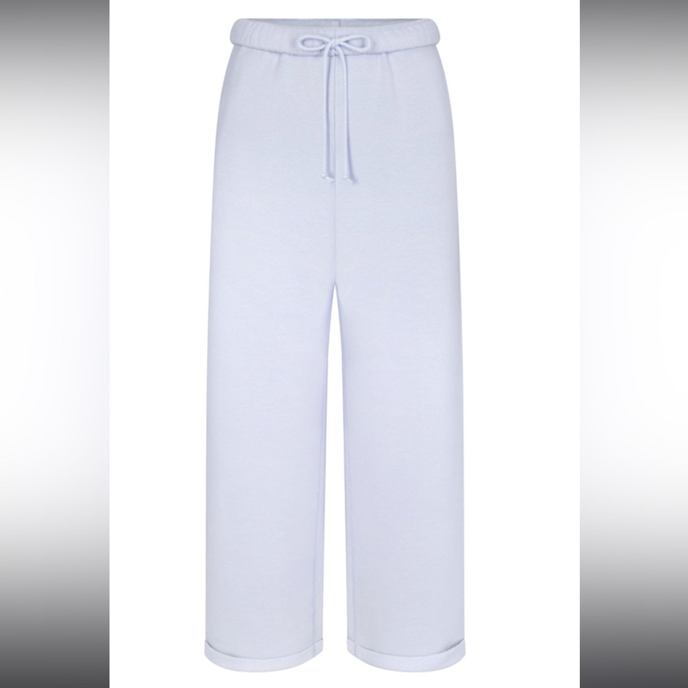 SKIMS Cotton Fleece Classic Straight Leg Pant | Periwinkle | size S